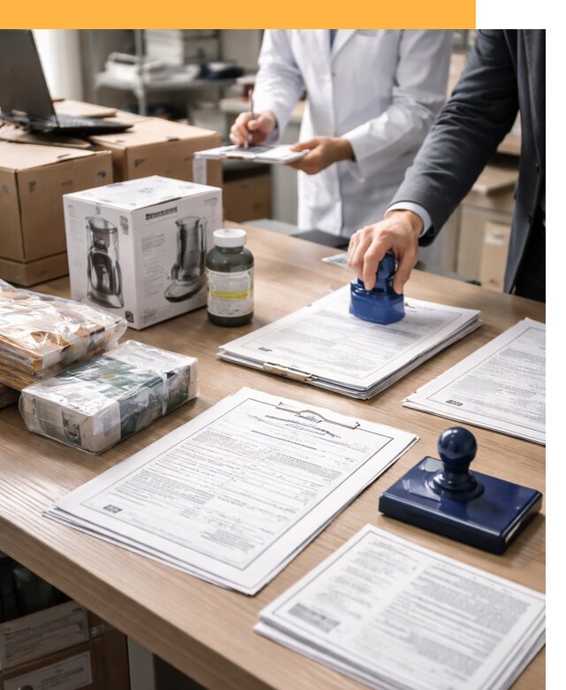 Сертификация импортных товаров от 12122 с таможенным сопровождением